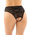 Daisy Crotchless Panties - Black_