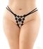 Aster Pearl Crotchless Thong Black - Curvy_