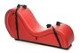 Kinky Sex Sofa With Cuffs And 2 Position Pillows - Red_