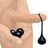 Cock Dangler Silicone Penis Pendant with Weights - Black_