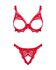 Ensemble soutien-gorge ouvert Bergamore 2 pièces - Rouge_