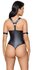 Wetlook Bodysuit - Schwarz_