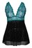 Babydoll Petrol - Schwarz & Grün-Blau_