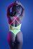 SPOTLIGHT - Contrast Elastic Lace Body with Snap Closure - Neon Green_