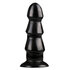 Black Anal Dildo With Ridges_