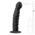 Gode en silicone avec ventouse - Noir_