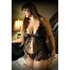 Spitzen-Babydoll-Set mit Tanga - Schwarz_