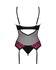 Obsessive - Rosenty Strumpfhalter Korsett - Schwarz/Lila_