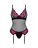 Obsessive - Rosenty Strumpfhalter Korsett - Schwarz/Lila_