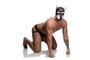 Spike Puppy BDSM Hood - Black/White_